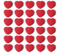 QOJOPU Aimant Frigo - Aimant Puissant Décoratif Mini Cœur Plat 30PCS Rouge Aimants Tableau Magnétique, Magnet Frigo Petits Aimant Tableau Blanc Magnets pour Calendrier, Carte, Maison, Bureau, Cuisine