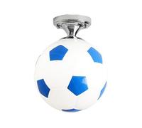 QOKLIYUI Plafonnier LED en Forme de Ballon de Football, économe en énergie et écologique, Verre de qualité supérieure pour Une Large Application, Facile à Installer, Bleu