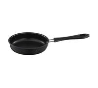 QOKLIYUI Poêle à omelette antiadhésive portable en acier inoxydable, mini-poêle à griller pour toutes les plaques de cuisson, crêpes, mini-grill, Noir, 12.5 cm