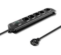 Multiprise parafoudre - Qoltec - 5 prises - 1.8m - Noir - Pour adultes