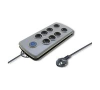 Qoltec, Multiprise, 50162 surge protector Grey 8 AC outlet(s) (8x, Type 13, 2.50 m)