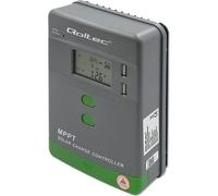 Qoltec Solar MPPT Charge Controller with Temperature Sensor 20A |12V/24V | LCD | 2 x USB