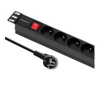 Bloc multiprise - Qoltec - RACK 1U - 8 prises FRENCH - 16A - 2m