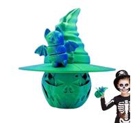 Qooplu Décoration Halloween Ornement de Collection Effrayant imprimé en 3D | Figurine Sorcière pour Maison Pour Chevet Chambre Salle de ppartement Propriétaires
