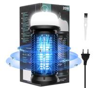 Qoosea Tueur de Moustiques Électrique Bug Zapper Intérieur avec Lumière LED Lampe Anti-Mouches Insectes avec Lumière UV de 20W Puissant Piège à Moustiques Prise pour Jardin Extérieur (50T)