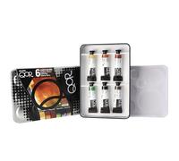 QOR - Set Découverte de 6 Couleurs Aquarelles Vibrantes - Palette Terre en Tube de 5 ml - Qualité Beaux-Arts pour Artistes et Étudiants - Q00002