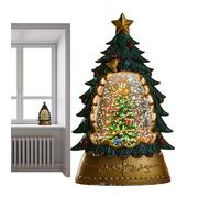Qoukonao Décoration Boule à Neige de Noël,Boule à Neige Lumineuse Père Noël | Ornements à Piles pour Pelouse Salon Chambre Balcon sous Le Sapin