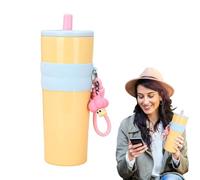 Qoukonao Gobelet Isotherme Voyage - Gobelet Isotherme 800ml en Acier Inoxydable 304 | Grande Capacité avec Couvercle et Paille pour Salle de Sport, Bureau, Fêtes, Plage et Déplacements