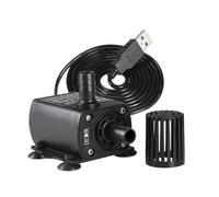 Qoukonao Pompe de d'Eau | avec Filtre 300 L/h Disperseur sans Balais | Pompe Submersible avec Régulation de Débit | Pour Aquarium Fontaine Bassin Hydroponie Maison Extérieur Sous-Sol Jardin Cour Patio