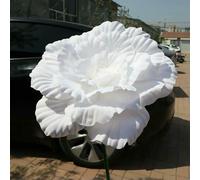 QOVBD Pivoine Artificielle géante en polyéthylène de 50 cm, Accessoire Photo pour vitrine, Fausses Fleurs Blanches