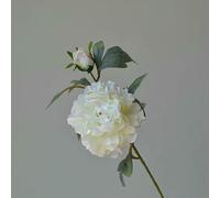 QOVBD Pivoine Artificielle Haut de Gamme 60 cm, décoration d'hôtel, décoration de Mariage, Composition Florale pour la Maison, Grande tête de Pivoine Blanche