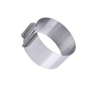 QOXEZY Anneau à gâteau réglable en acier inoxydable, plage de 5,1 à 10,2 cm de diamètre, anneau en mousse pliable pour assemblage de desserts multicouches, design compact pour pâtisserie personnalisée