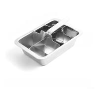 QOXEZY Bac à glaçons en acier inoxydable 304 pour glaçons sans saveur, poignée à dégagement rapide, congelez les liquides et les purées pour réfrigérateurs compacts, cuisines résidentielles