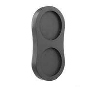 QOXEZY Base de moulin à poivre en bois massif, double compartiment fonctionnel, support à épices, pour cuisine, design élégant pour bois d'acacia et d'hévéa, 15 x 7,8 x 1,5 cm (base noire de type 8)