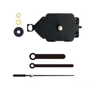 QOXEZY Black 6168 Kit de mouvement d'horloge murale silencieuse, mécanisme à quartz de haute précision pour réparation et remplacement, aiguilles et écrous, tige 23,5 mm