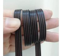 QOXEZY Brin plat en plastique rotin 300 cm pour restauration de meubles, tissage de base de siège, revêtement d'accoudoirs, 8 mm de large, 1,2 mm d'épaisseur (marron)
