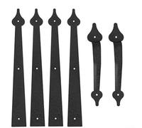 QOXEZY Charnières et poignées de porte de garage décoratives en acier au carbone, kit de garniture pour améliorer l'attrait du trottoir, matériel extérieur pour granges et boîtes de rangement avec vis