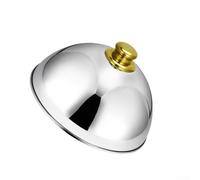 QOXEZY Cloche en acier inoxydable pour service des aliments, forme de dôme en acier inoxydable épais avec bouton antidérapant pour pratiques hygiéniques, pour les salles à manger domestiques et