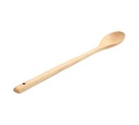 QOXEZY Cuillère en bois à bout arrondi avec long manche, pour mélanger les ingrédients délicats, pour poêles antiadhésives et casseroles à fond lourd, fabriquée à partir de bois dur, finition lisse