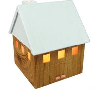 QOXEZY Diffuseur d'arômes pour Mini House avec 7 couleurs LED, USB, silencieux, taille compacte, fonction de synchronisation, aromathérapie, pour petits espaces de bureau (F)