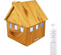 QOXEZY Diffuseur d'arômes pour Mini House Sound Wave Humidificateur avec 7 couleurs LED, USB, silencieux, taille compacte, fonction de synchronisation, aromathérapie, pour les petits espaces de bureau