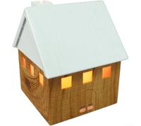 QOXEZY Diffuseur d'arômes pour Mini House Sound Wave Humidificateur avec 7 couleurs LED, USB, silencieux, taille compacte, fonction de synchronisation, aromathérapie, pour les petits espaces de bureau