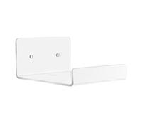 QOXEZY Étagère murale flottante en acrylique pour rangement mural, petite étagère murale transparente, pour salle de bain, salon, chambre à coucher, bureau - 10 x 10 cm, installation sans marque