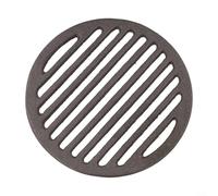 QOXEZY Grille ronde en fonte pour barbecue - Maille en fonte pour rôtir uniformément la viande - Accessoire de barbecue résistant à la chaleur (17 cm)