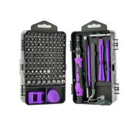QOXEZY Kit de réparation de tournevis en acier chrome-vanadium 115 pièces | Un tuyau d'extension flexible et un manche télescopique vous permettent d'atteindre les vis dans les espaces restreints.