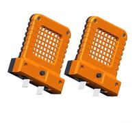QOXEZY Lanterne LED 14 W, espacement réglable de la prise 20,5 mm-40,5 mm, pour batteries 20 V 21 V, pour plusieurs marques d'outils électriques au lithium 20 V 21 V, design compact et léger (orange 2