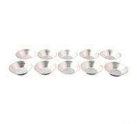 QOXEZY Lot de 10 moules à tarte en aluminium pour mini moules à tarte cannelés pour tartes à la crème pâtissière, cheesecake, muffins, ustensiles de cuisson au four 7 x 4 x 2 cm