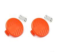 QOXEZY Lot de 2 capuchons de bobine de débroussailleuse avec ressort, couvercle de bobine de rechange pour débroussailleuse pour Black & Decker GLC3630L20-GB/NST1810/ST4525