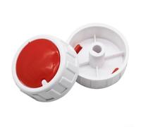 QOXEZY Lot de 2 capuchons pour bouton d'interrupteur de thermostat, 40 mm de diamètre pour équipement de chauffage à huile électrique, axe D et arbre rond (2 pièces en forme de D)