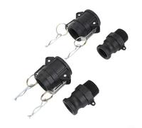 QOXEZY Lot de 2 raccords Camlock pour raccord de tuyau en polypropylène, type D et F, 2,5 cm, 3 cm, 3,8 cm, 5,1 cm pour une connexion fiable dans les systèmes municipaux d'eau et d'eaux usées (2,5 cm)