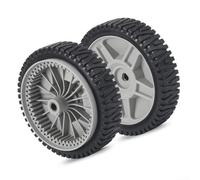 QOXEZY Lot de 2 roues de tondeuse de 20,3 cm en plastique, pour tondeuses artisanales, construction métallique, action de roulement lisse, installation facile pour un meilleur entretien de la pelouse