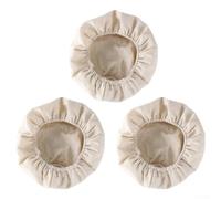 QOXEZY Lot de 3 doublures rondes en tissu de lin de 22,9 cm pour banetons | Prend en charge le démoulage de la pâte et le contrôle de la texture