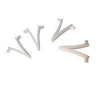 QOXEZY Lot de 4 pinces à ressort en forme de V pour poteau de piscine, tige de piscine, tige en V pour piscine, manche télescopique, brosse de spa, râteau à feuilles, écumoire
