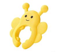 QOXEZY Lot de 6 repose-cuillères en silicone inspirés des abeilles, multifonction, support de couvercle et rangement d'ustensiles, cuisine mains libres, porte-cuillère compact pour cuisinière (jaune)