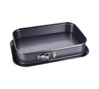 QOXEZY Moule à gâteau lavable au lave-vaisselle Noir 39,5 cm | Idéal pour les gâteaux au fromage, les tiramisu, les pizzas, la paella, pour les desserts polyvalents et la cuisson salée