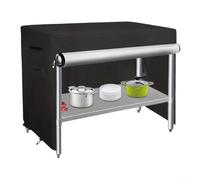 QOXEZY Outdoor Prep Nappe de table avec ouverture fendue pour faciliter le travail en tissu Oxford 210D avec revêtement en PVC Compatible avec chariots de grill et tables de travail à plateau plat