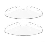 QOXEZY Paire d'étagères d'angle en acrylique arc-en-ciel - Organiseur mural pour douche, cuisine, bureau - Présentoir robuste de 17,8 cm (transparent)
