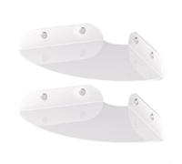 QOXEZY Paire d'étagères d'angle en acrylique arc-en-ciel - Organiseur mural pour douche, cuisine, bureau - Présentoir robuste de 17,8 cm (blanc)
