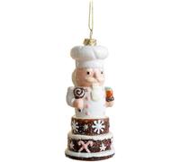 QOXEZY Pendentif Sapin de Noël en Plastique Cookie Chef Marron