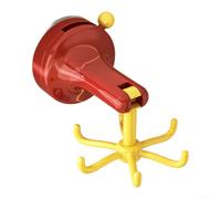QOXEZY Porte-ustensiles rotatif avec base à ventouse pour armoires de cuisine, murs, comptoirs, mouvement à 360 degrés pour un accès facile, rangement à six crochets (B)