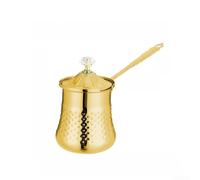 QOXEZY Pot à lait en acier inoxydable 304 avec couvercle, 400 ml, tasse à café pour thé, lait, utilisation multifonction, construction robuste, nettoyage sans effort, couvercle pratique, esthétique