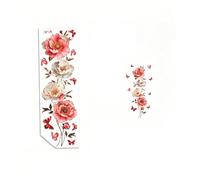 QOXEZY Sticker mural en vinyle noir pivoine papillon 60 x 37 cm | Transformez élégamment les espaces de vie avec une peinture murale détaillée en vinyle floral et papillon qui s'applique sans