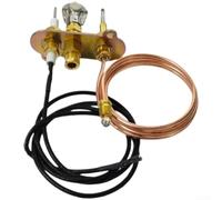 QOXEZY Thermocouple pour cuisinière à gaz, allumage triple flamme pour GPL, accessoire brûleur pilote avec ODS, design à 3 trous, fil de 900 mm, borne carrée
