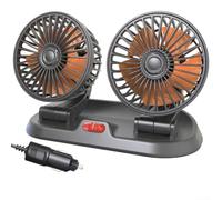 QOXEZY Ventilateur de voiture USB à double tête rotative pour tableau de bord de véhicule Ventilateur électrique silencieux 12 V 24 V 22,5 cm (24 V)