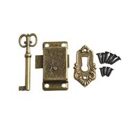 QOXEZY Verrou d'armoire antique en métal avec tiroir Boîte à bijoux Armoire | Cet ensemble de serrures rétro en métal offre une fermeture sécurisée et un charme vintage pour vos armoires