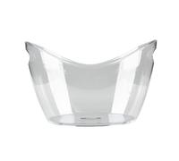 Qpractiko - Seau à Glaçons Albufera 12L | Transparent et Ergonomique avec Poignée | Idéal pour Vin et Réceptions | Inclut Bague Anti-Goutte, Transparent, 40,5 x 29 x 24,55 cm, Plastique